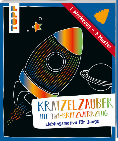 Kratzelzauber mit Kratzwerkzeug Jungs