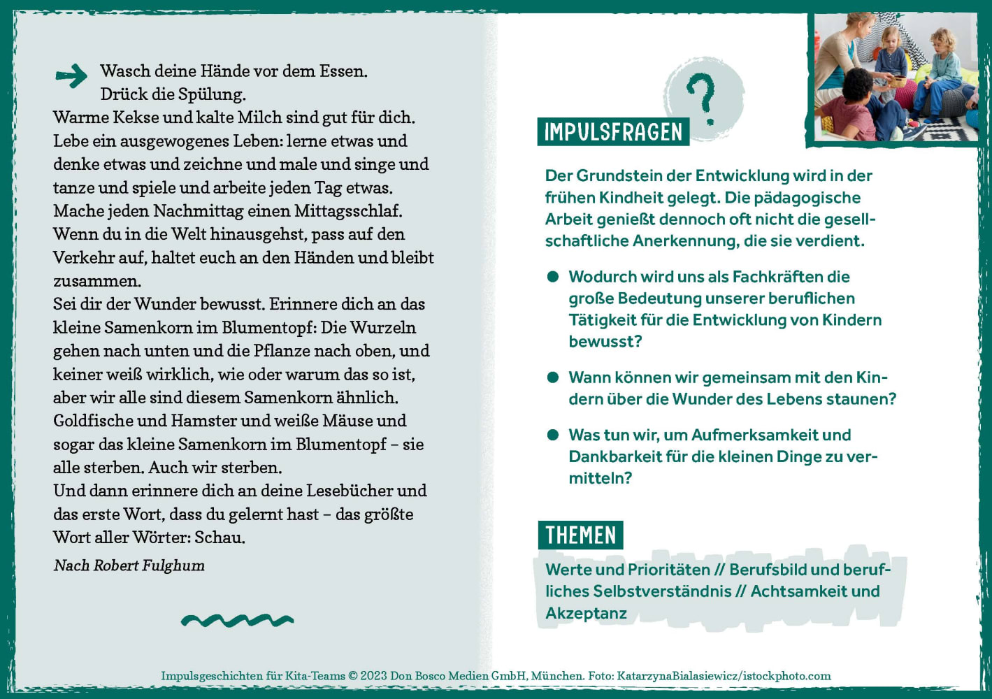 Impulsgeschichten für Kita-Teams Impulsgeschichten für Kita-Teams