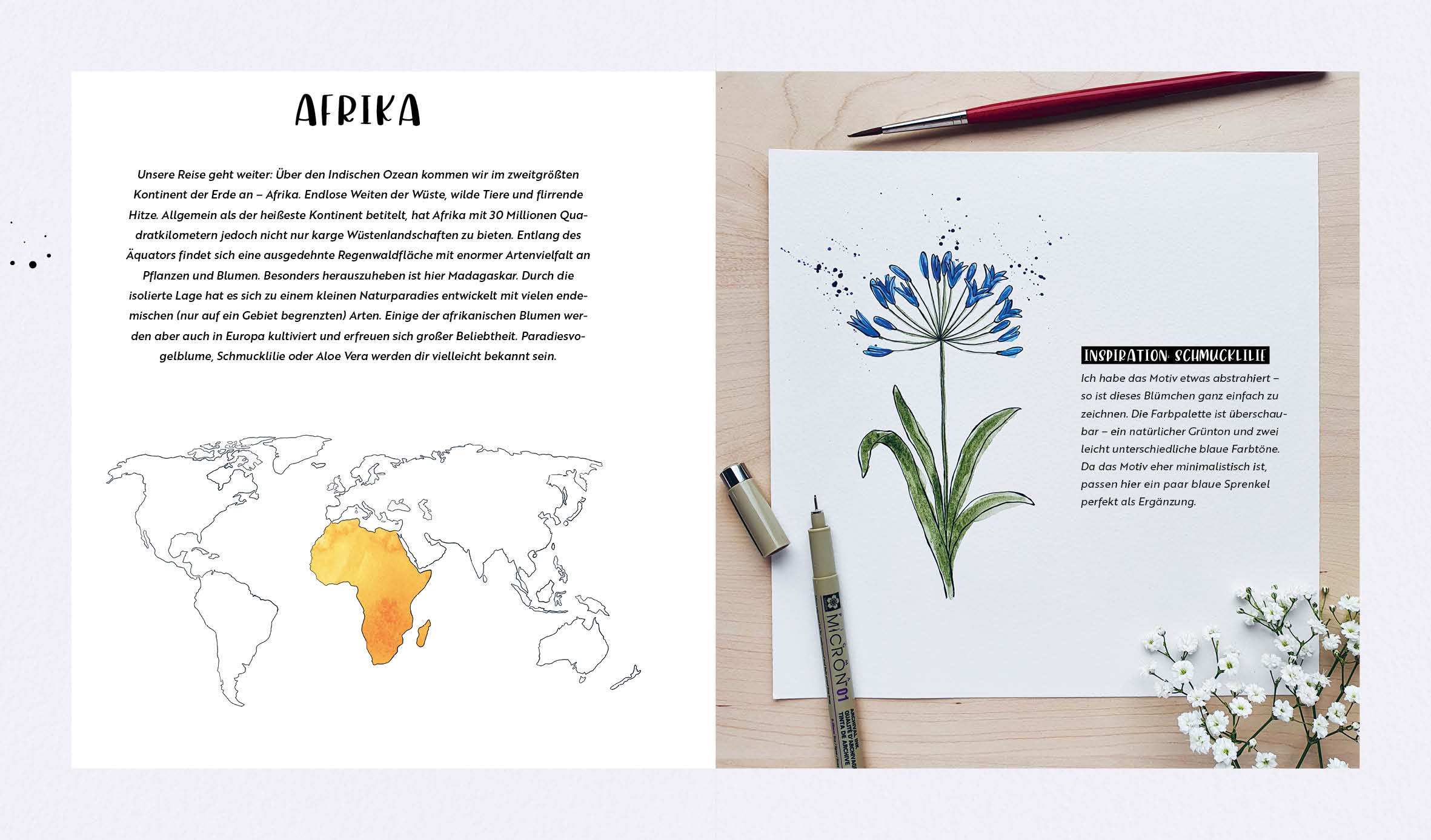 Watercolor – Florale Motive around the world: von heimisch bis exotisch