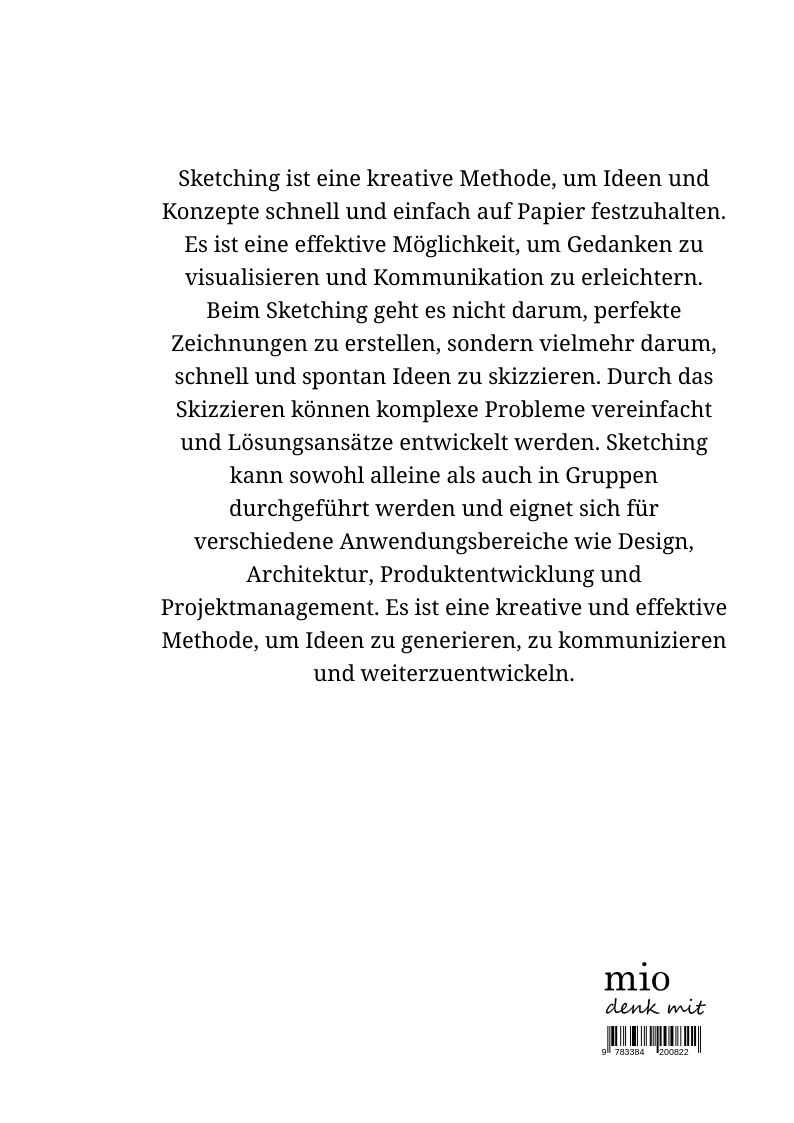 Skizzenbuch A4 für Künstler: Mio Sketchbook 100 Seiten (50 Blatt) - 297cm x 210cm Zeichenblock Papier - Skizzenblock für Skizze Bleistift