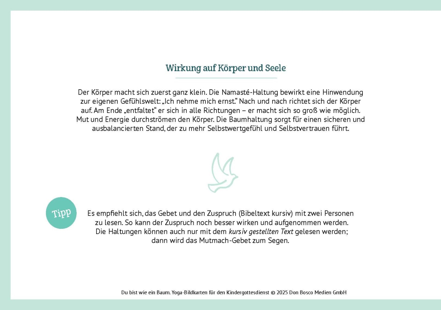 Du bist wie ein Baum. Yoga-Bildkarten für den Kindergottesdienst