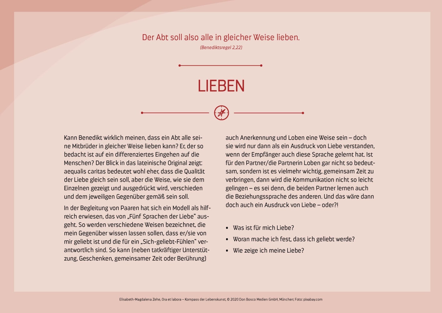 Ora et labora - Kompass der Lebenskunst