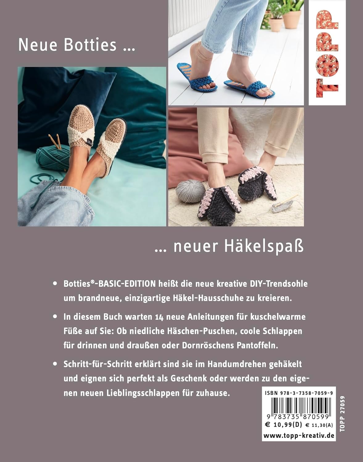 Neue Botties häkeln (kreativ.kompakt.): Die Hausschuhe mit der Basic-Sohle