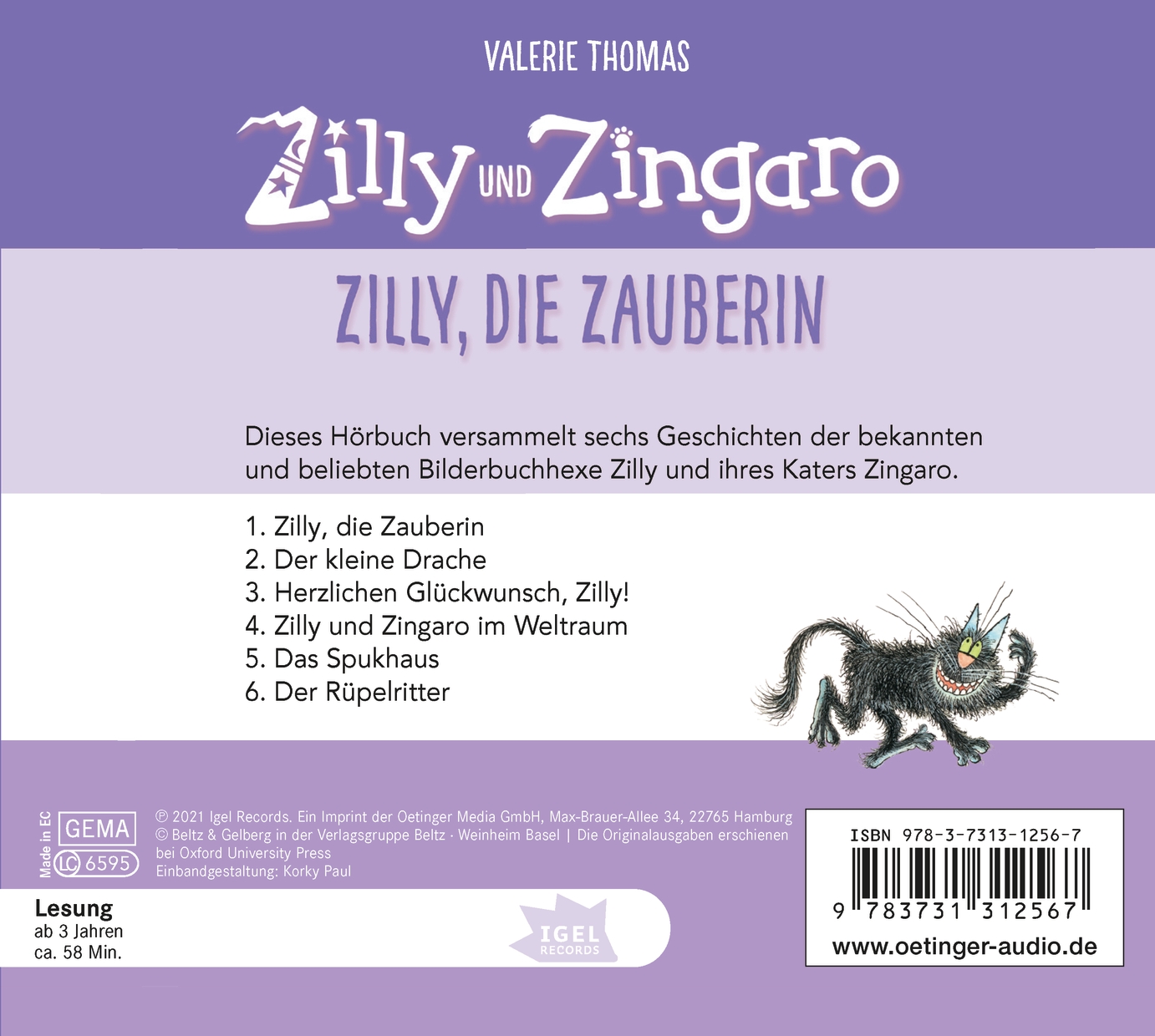 Zilly und Zingaro. Zilly, die Zauberin (Audio-CD)