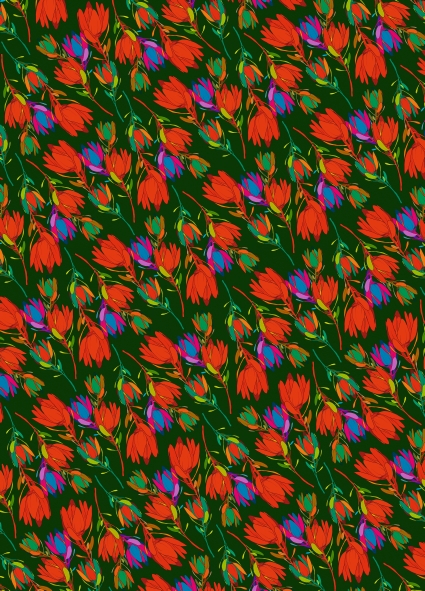 Geschenkpapier-Heft Blüten