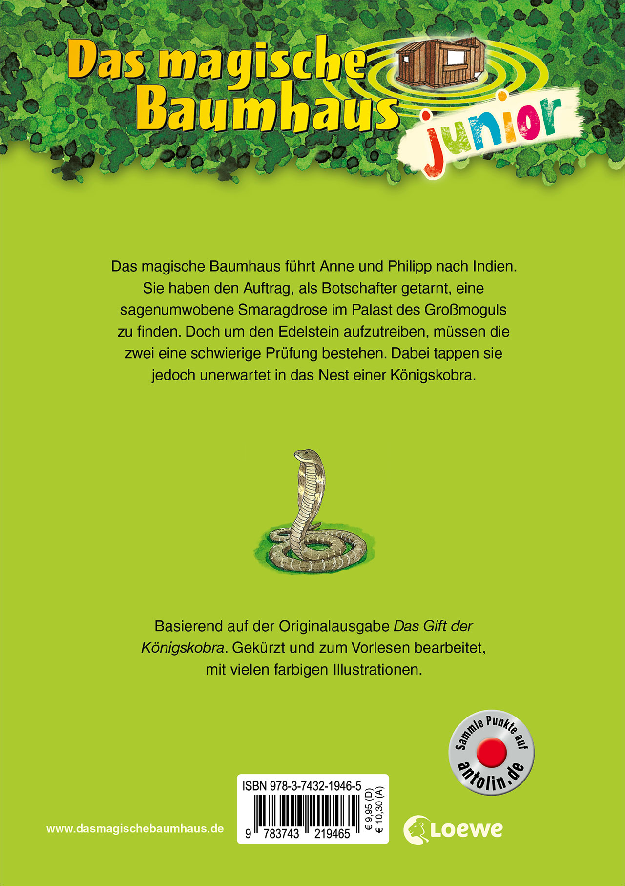 Das magische Baumhaus junior (Band 39) - Der Angriff der Königskobra