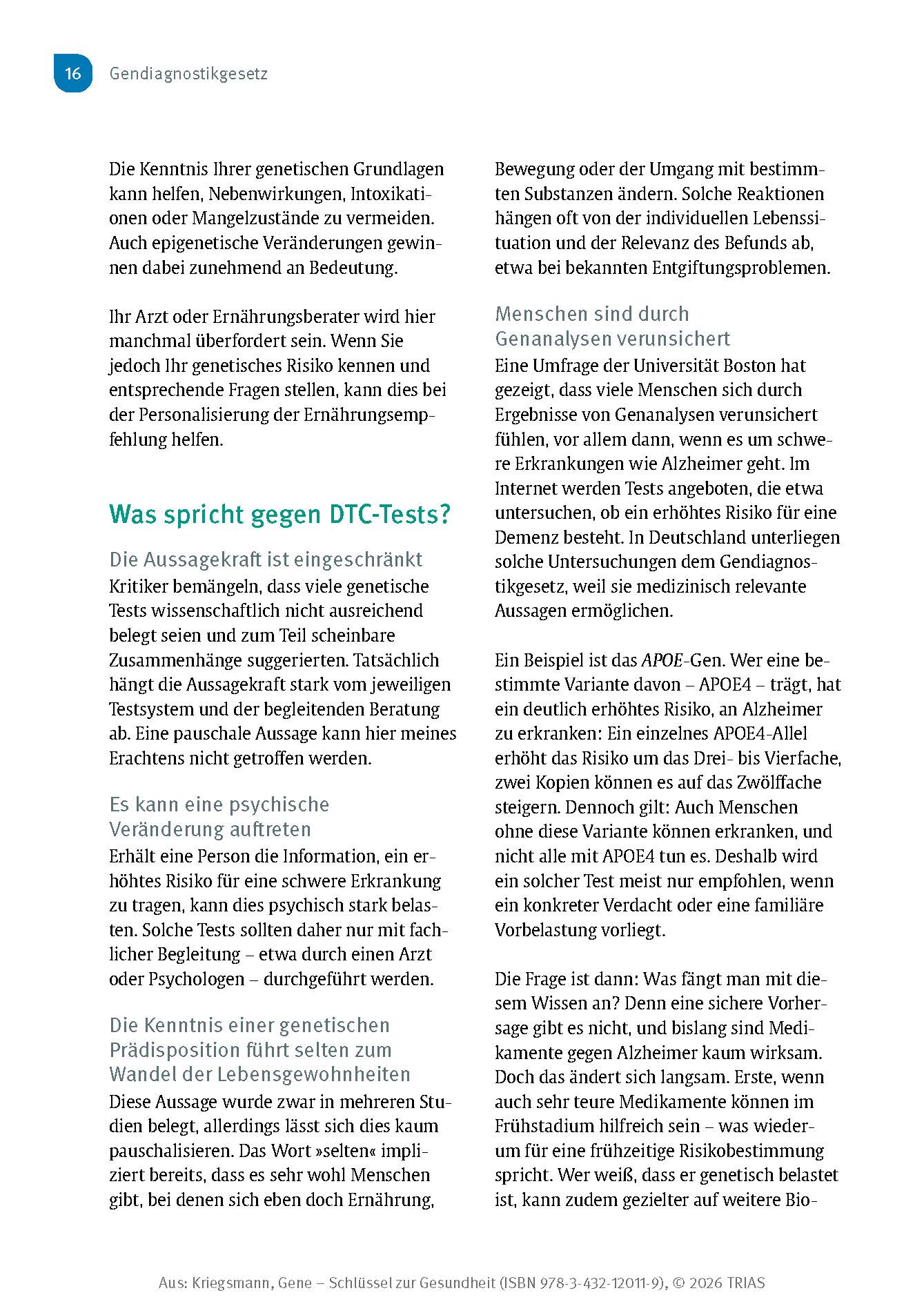 Gene - Schlüssel zur Gesundheit