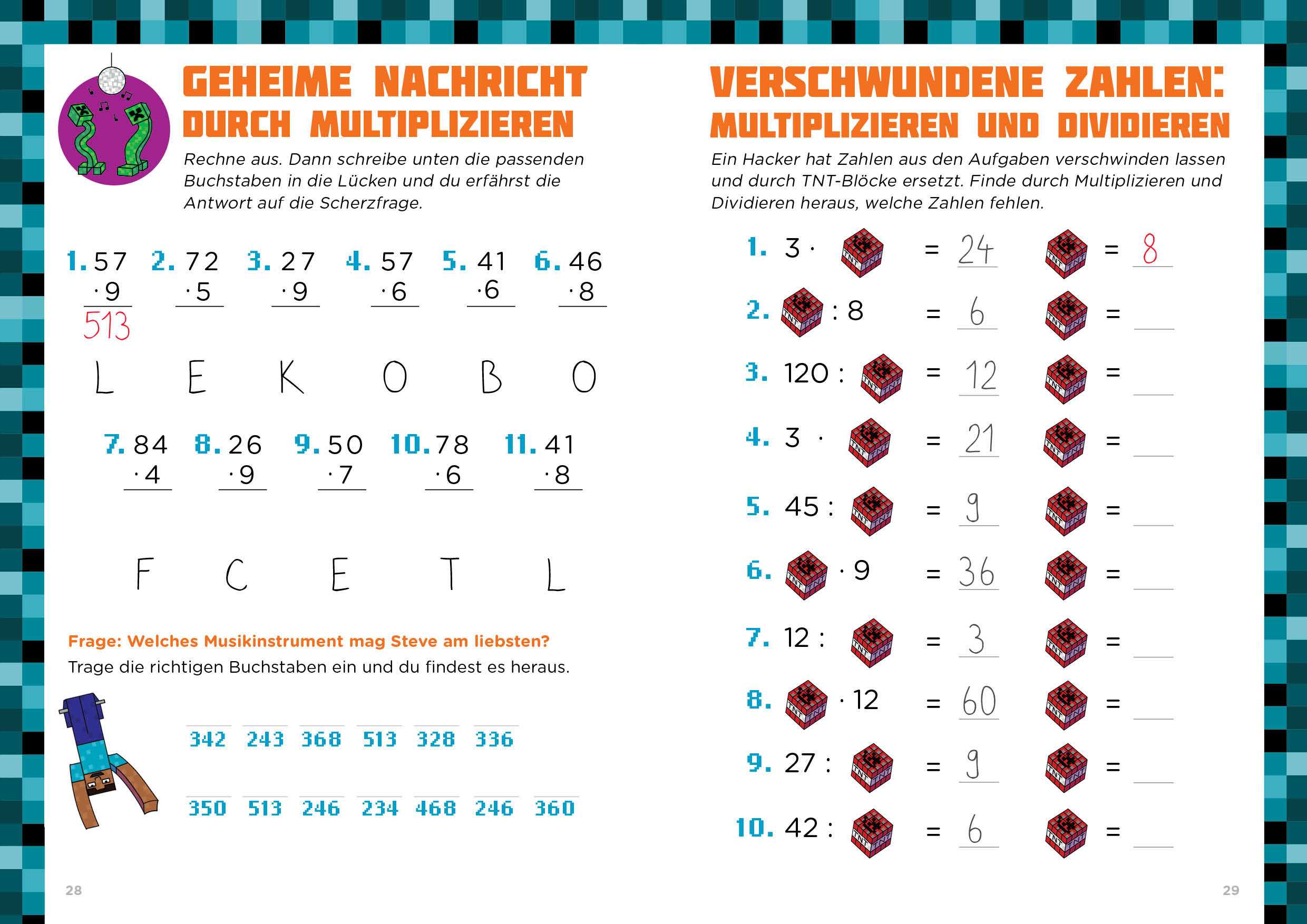 Mathe für Minecrafter - Multiplizieren und Dividieren