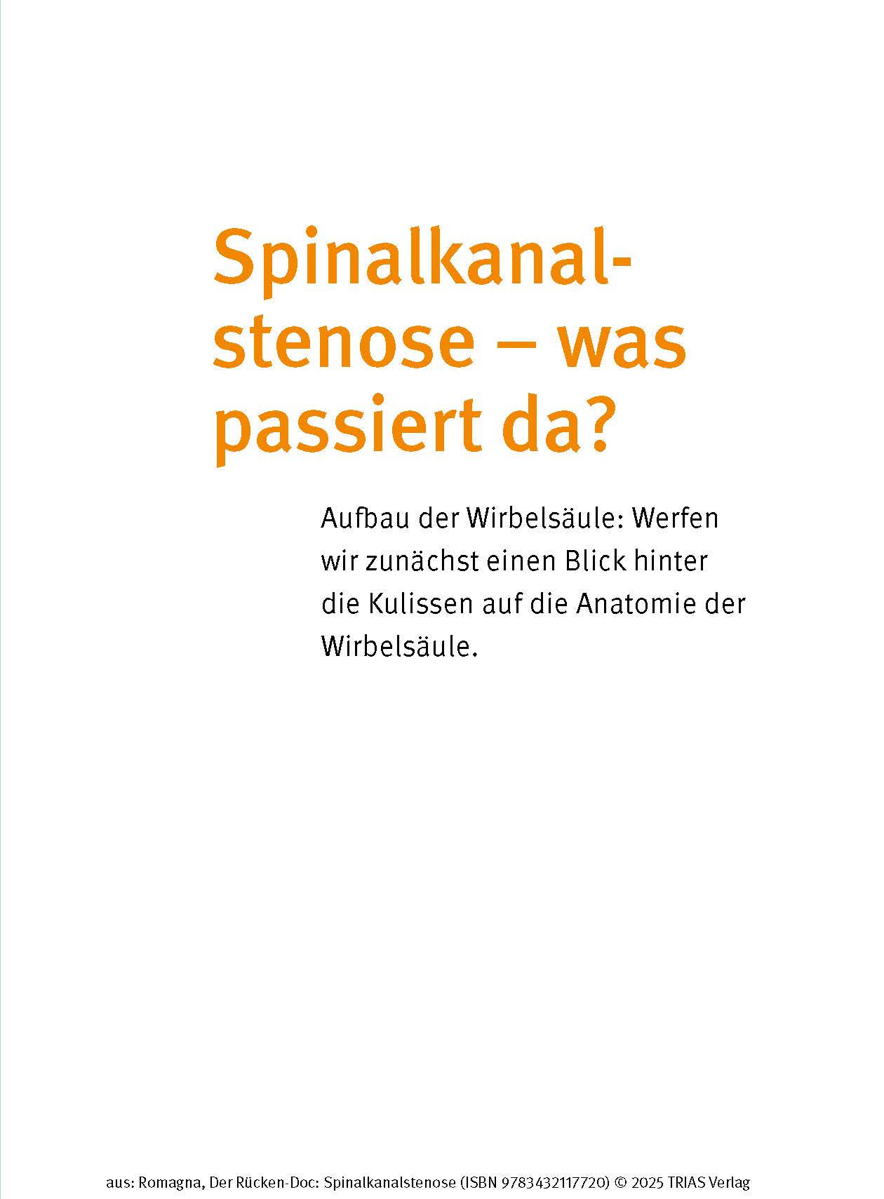 Der Rücken-Doc: Spinalkanalstenose