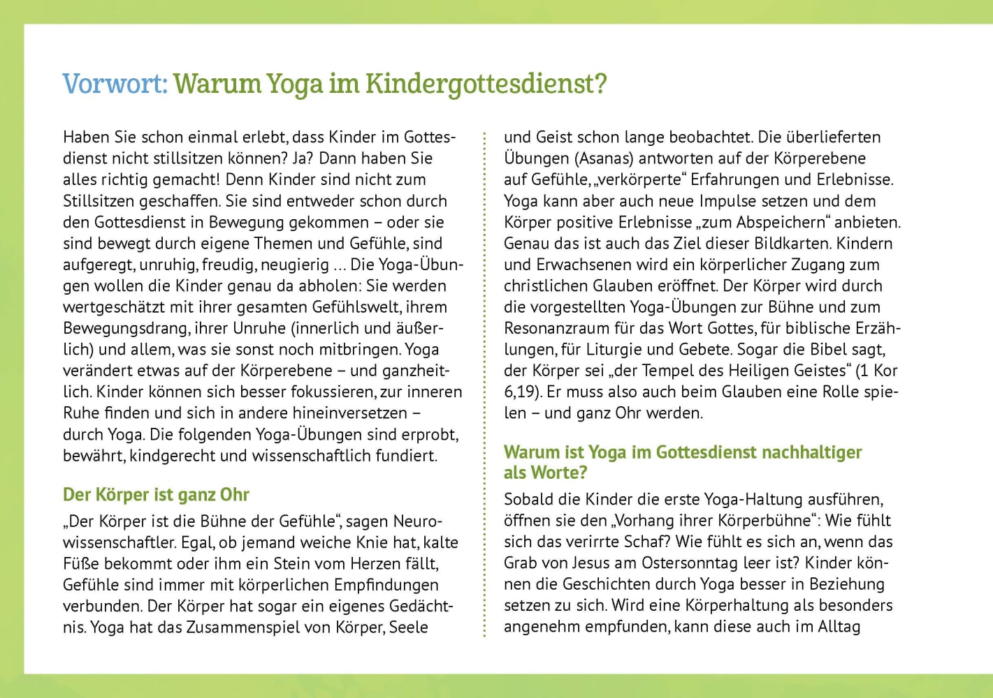 Du bist wie ein Baum. Yoga-Bildkarten für den Kindergottesdienst