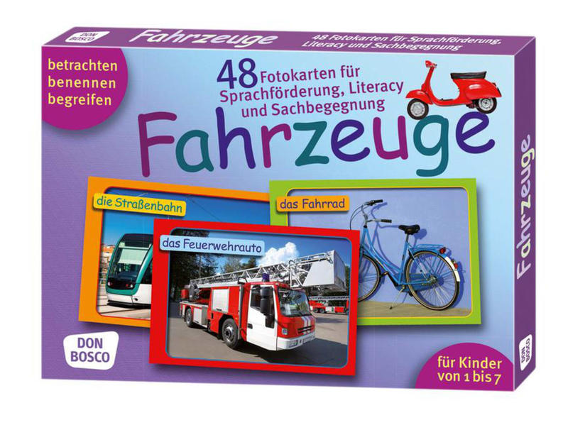 Fahrzeuge. 48 Fotokarten für Sprachförderung, Literacy und Sachbegegnung