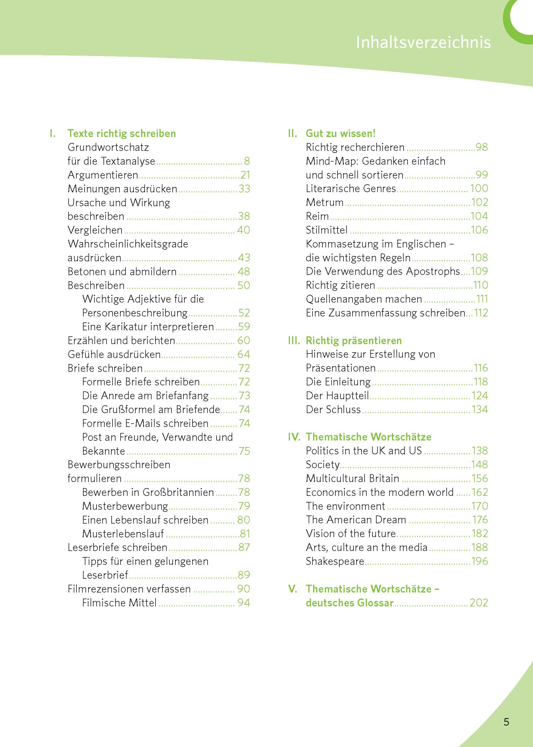 PONS Texte schreiben Englisch