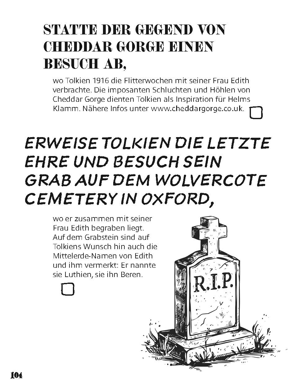 Die Bucket List für Tolkien Fans