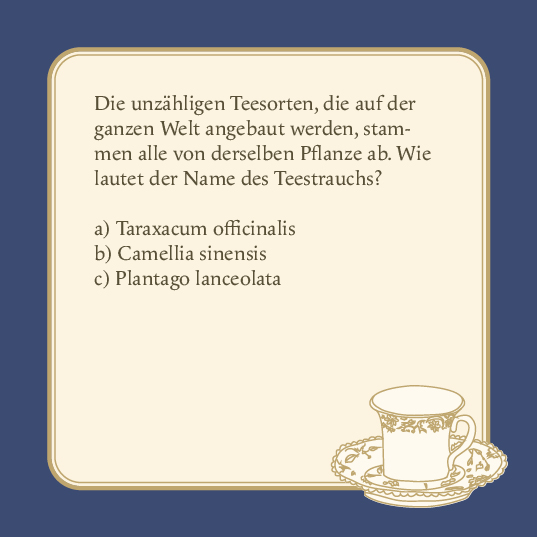 Das Tee-Quiz Das Tee-Quiz