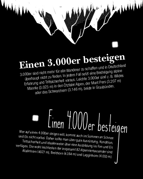 Bucket List für Wanderer