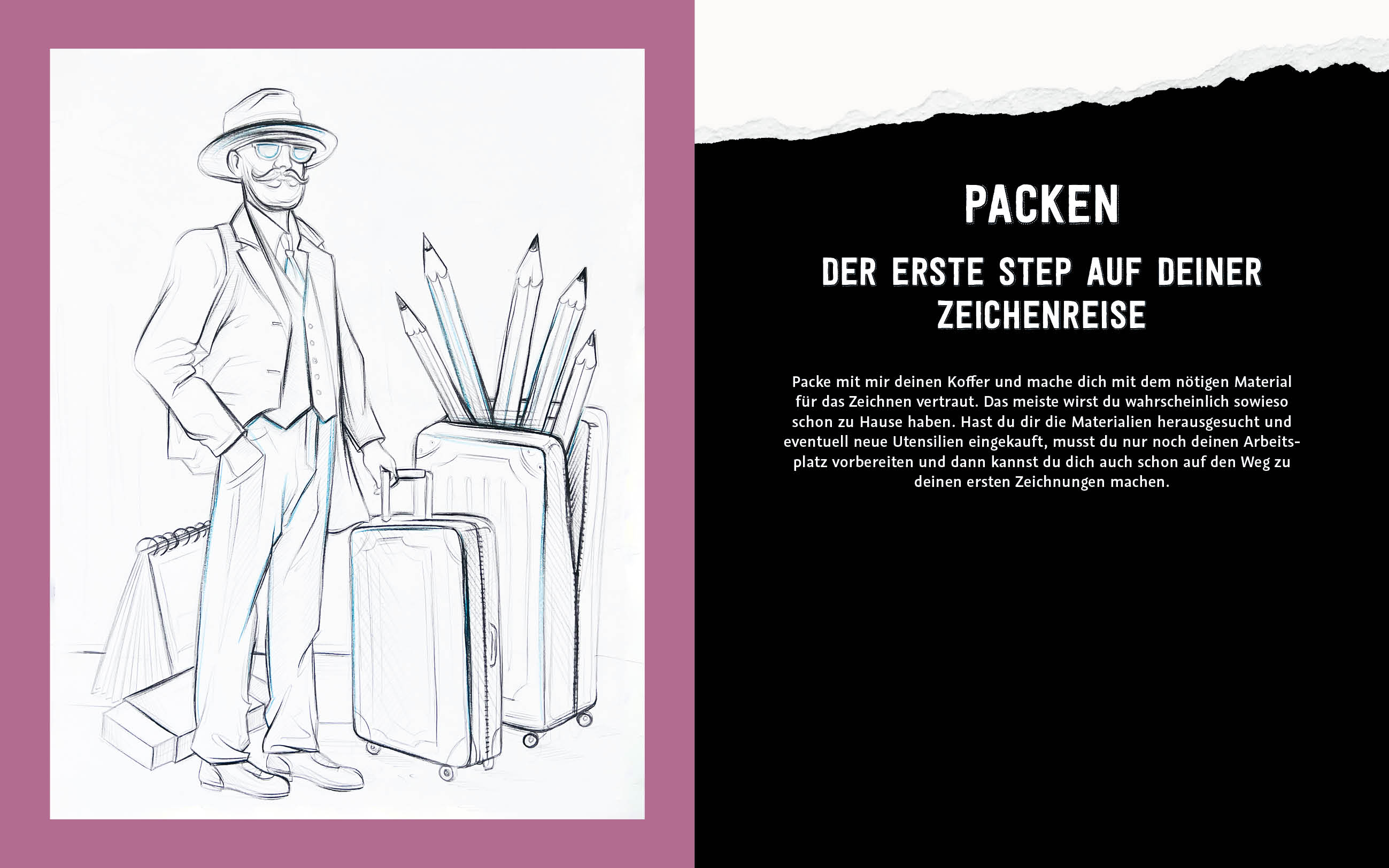 Zeichenreise – Motive vom Urknall bis heute
