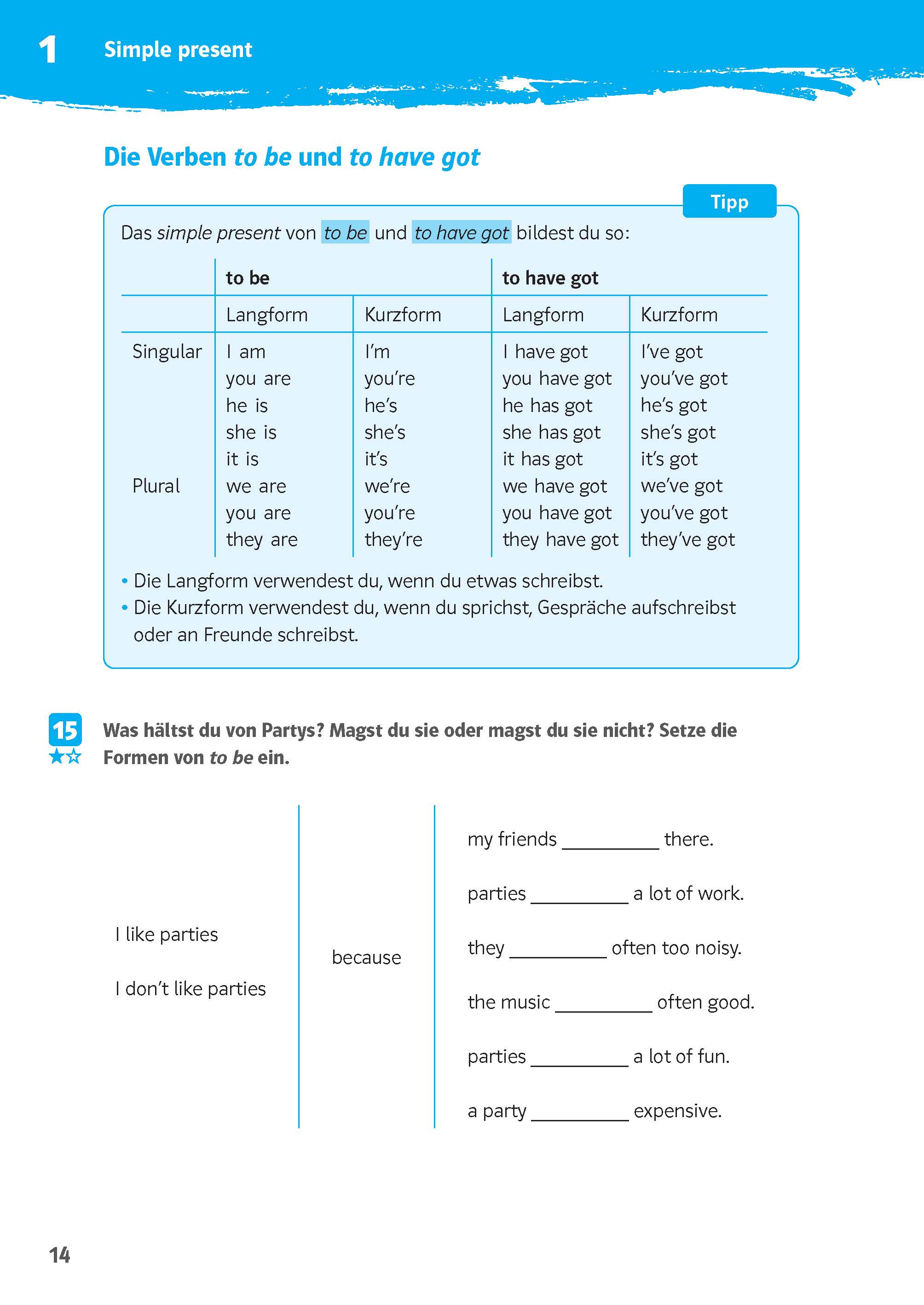 Klett 10-Minuten-Training Englisch Simple Present und Present Progressive 5. Klasse