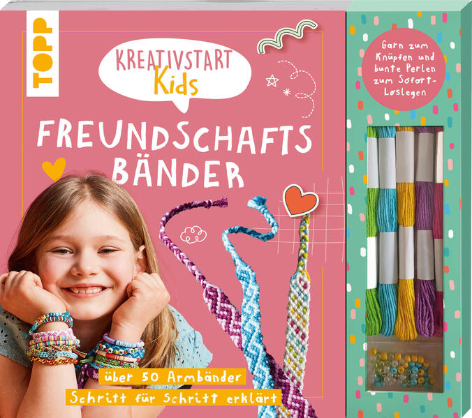 Kreativstart Kids Freundschaftsbänder. Anleitungsbuch und Material