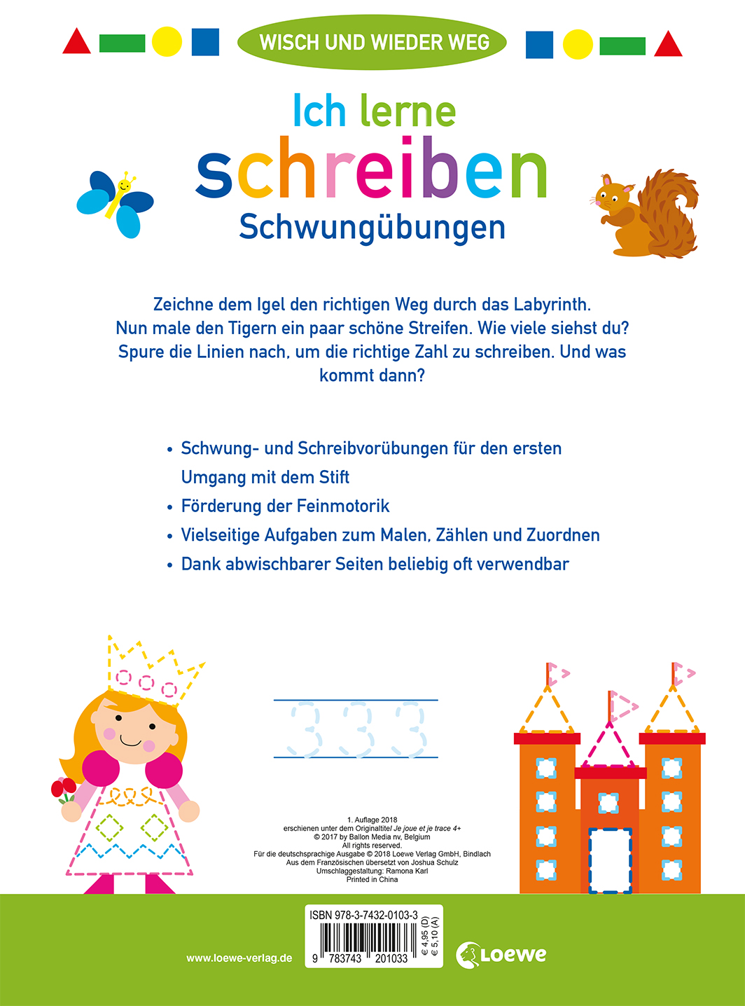 Wisch und wieder weg - Ich lerne schreiben 4+