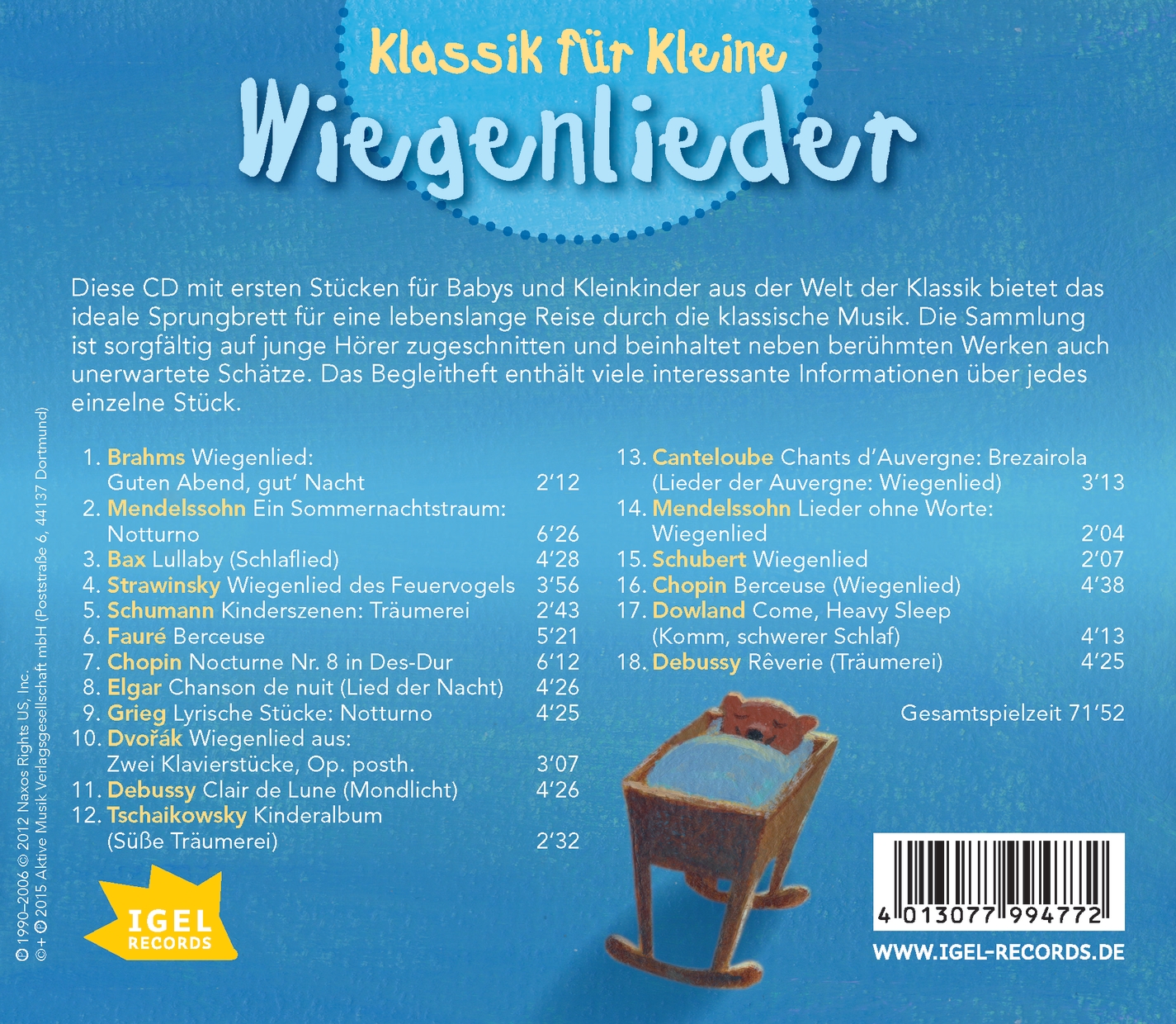Klassik für Kleine. Wiegenlieder (Audio-CD)