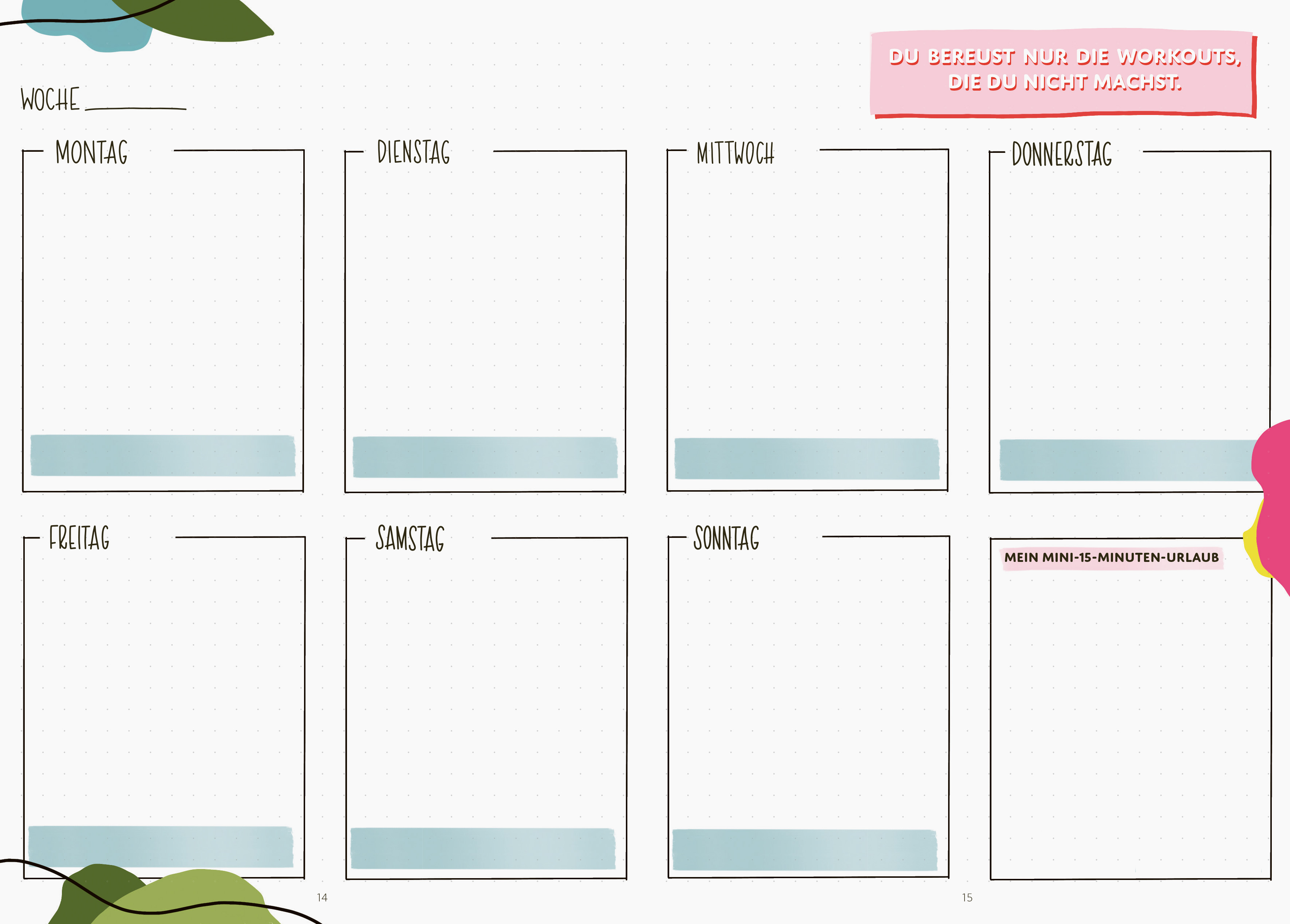 Mein Fitness Bullet Journal. Der Planer für Sport und Achtsamkeit.