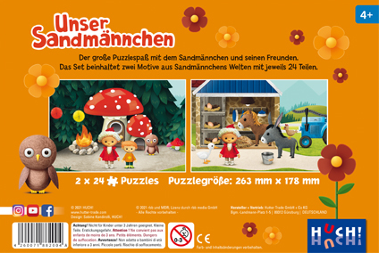 Unser Sandmännchen – Puzzle 2 x 24 Teile Unser Sandmännchen – Puzzle 2 x 24 Teile