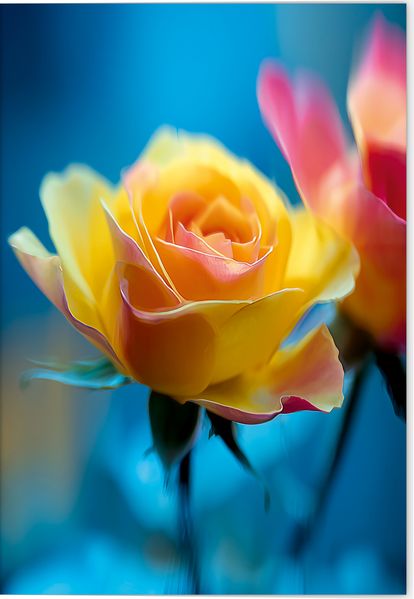 VE Blütenträume Grußkarten Gelbe Rose 5