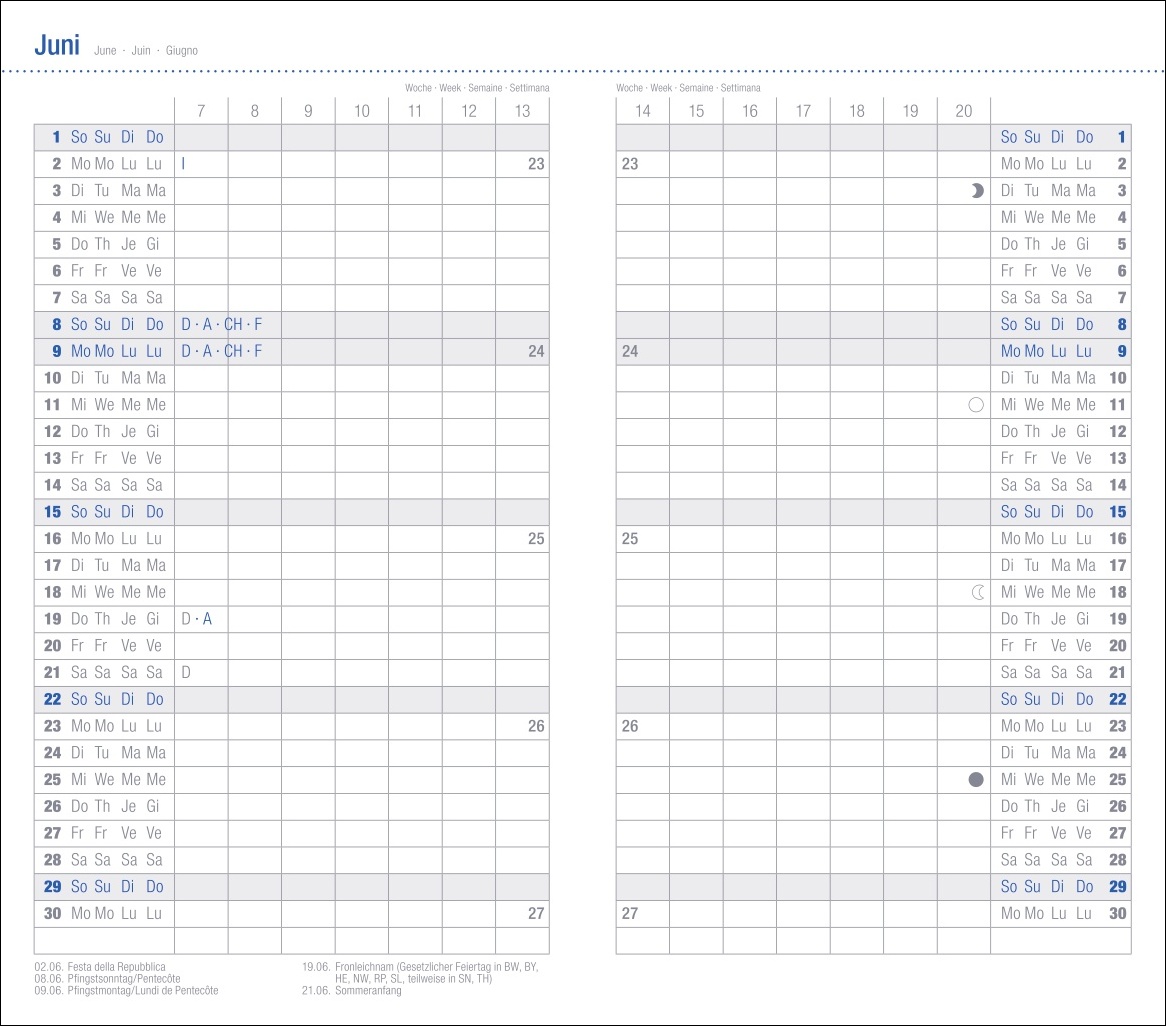 Monats-Taschenkalender, schwarz 2025