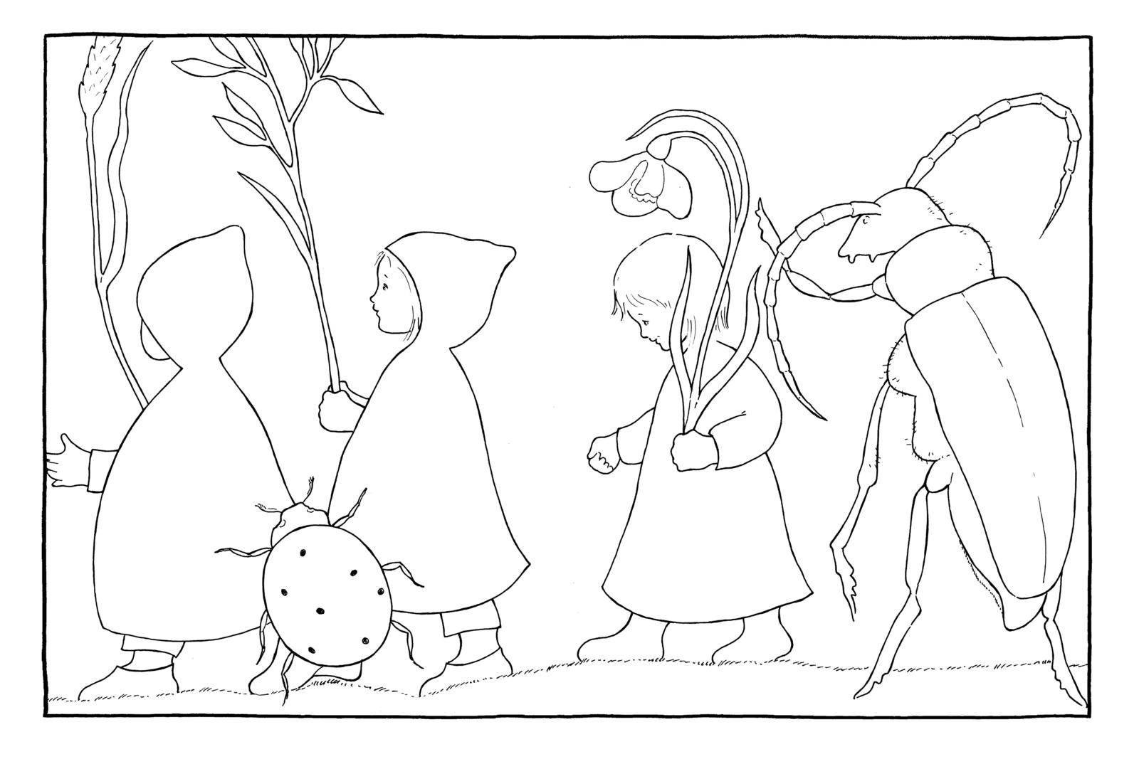 Etwas von den Wurzelkindern: Wurzelkinder-Malbuch