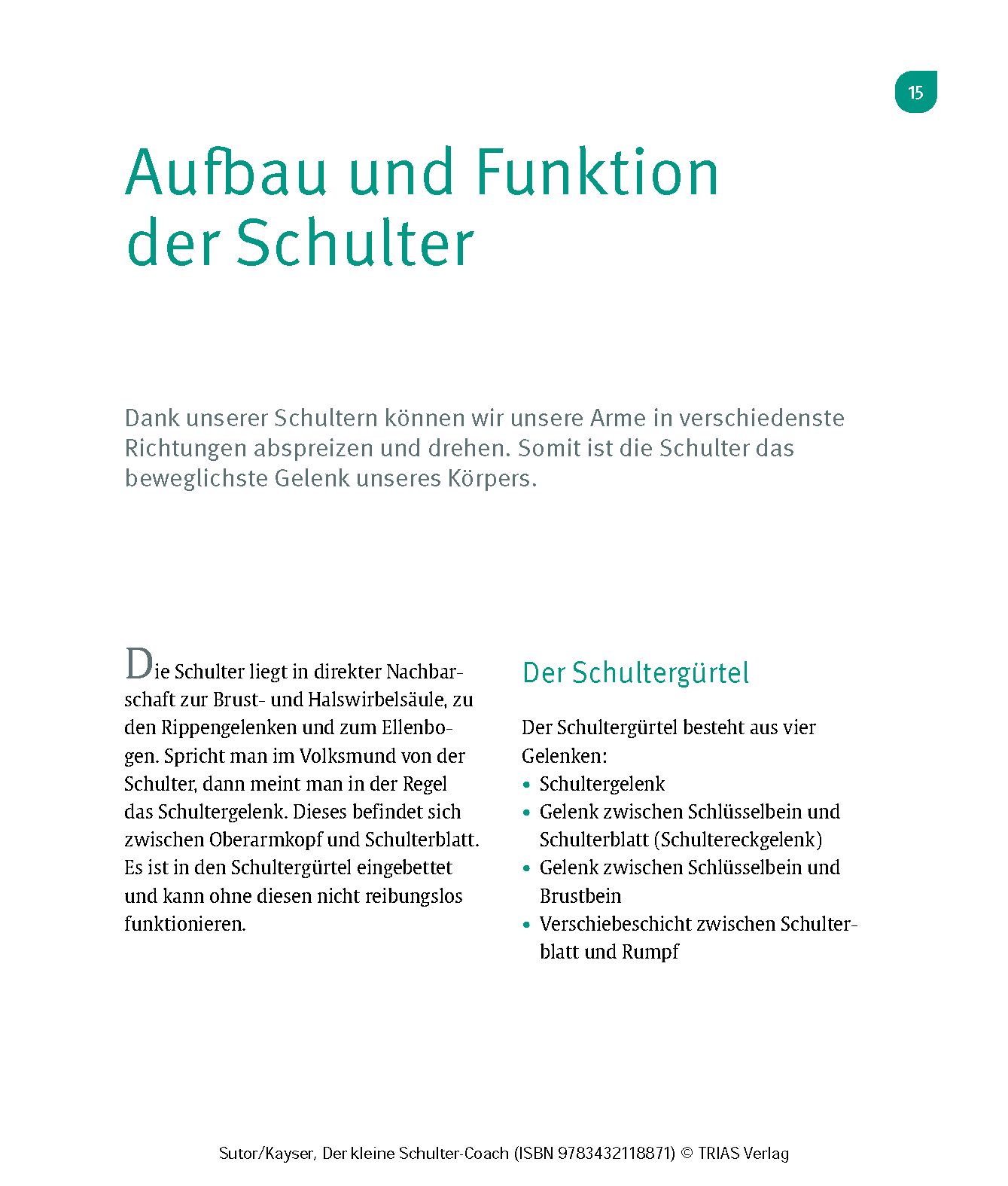 Der kleine Schulter-Coach Der kleine Schulter-Coach