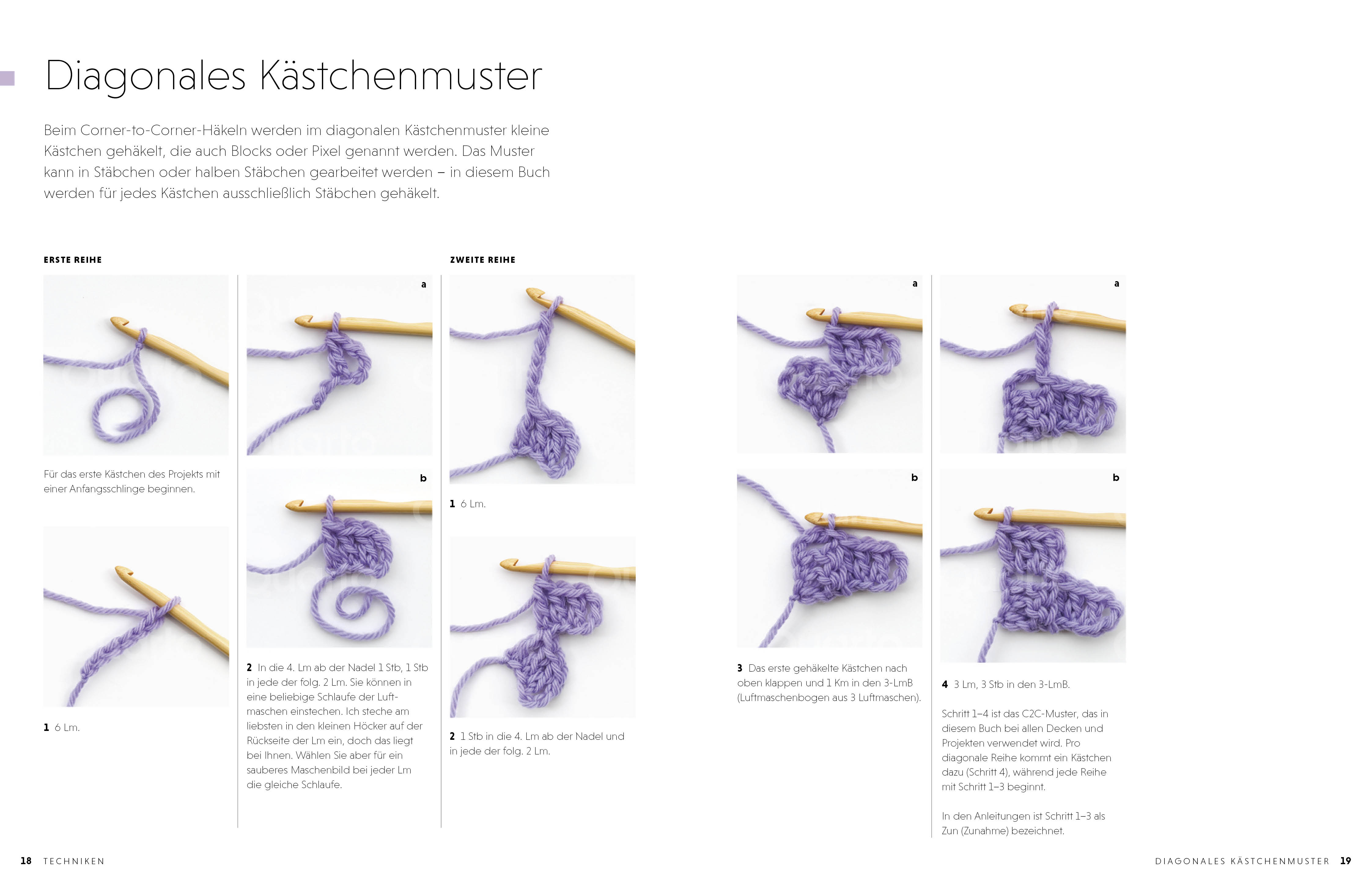 Bunte Häkeldecken Corner-to-Corner