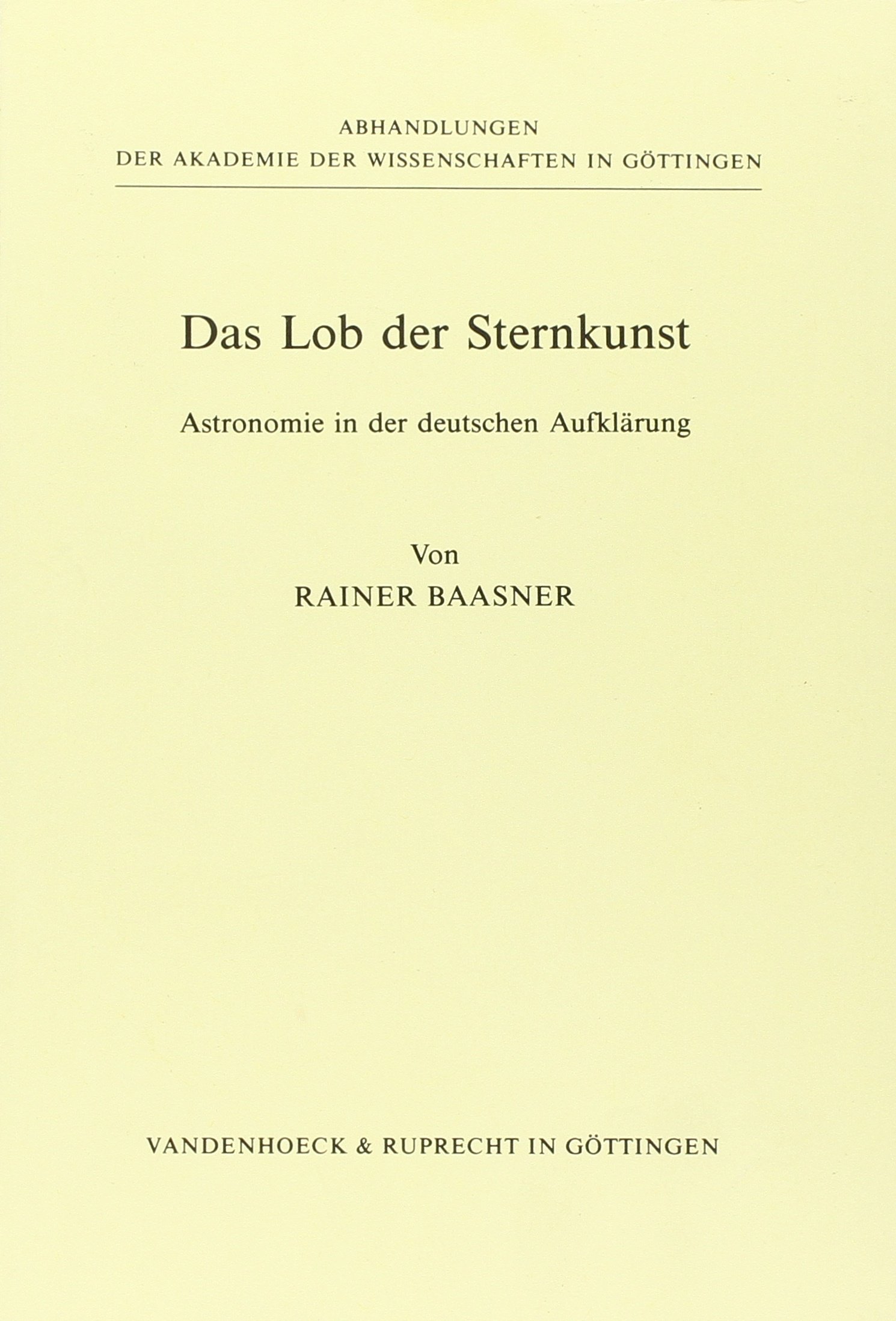 Das Lob der Sternkunst