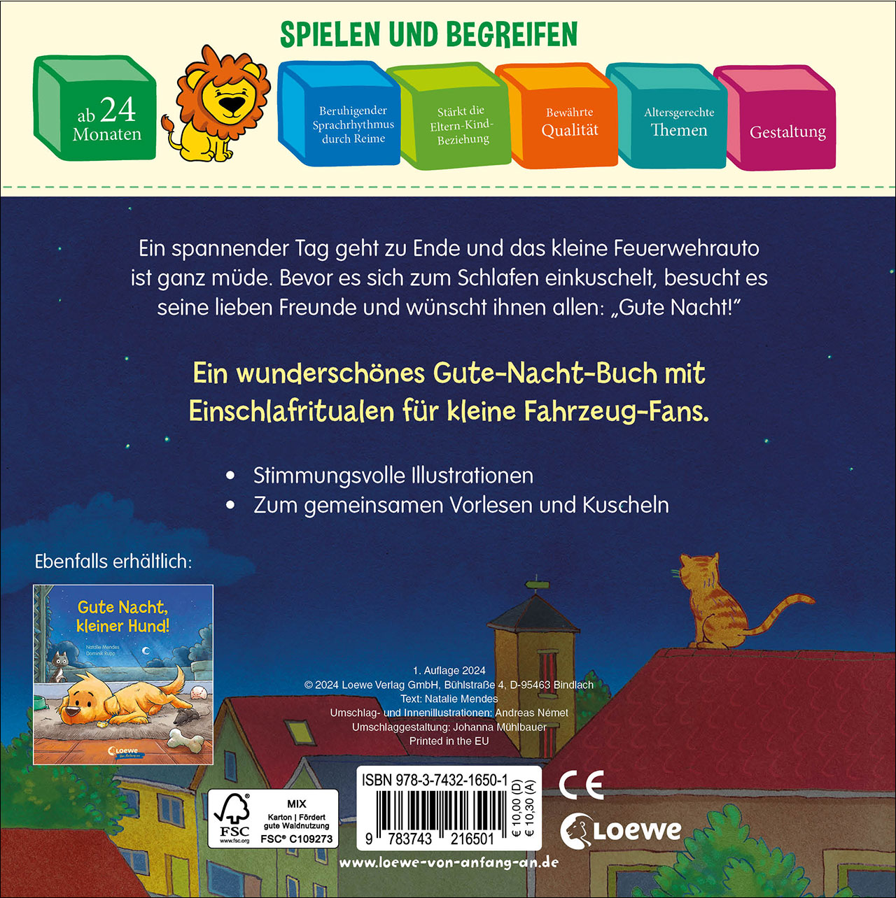 Gute Nacht, kleines Feuerwehrauto!