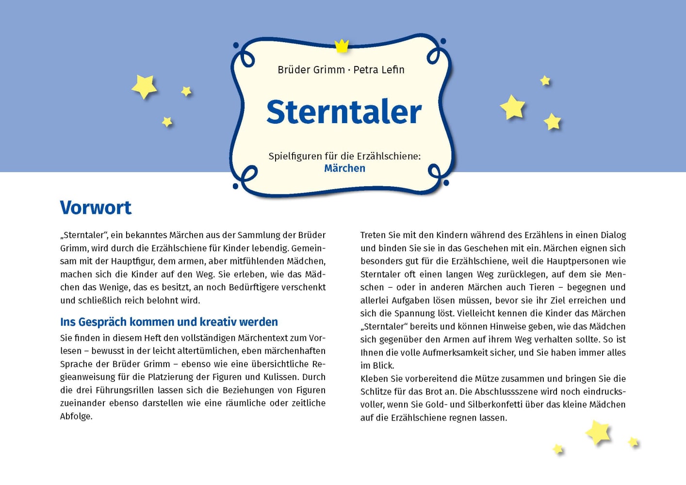 Sterntaler. Erzählschienen-Figurenset