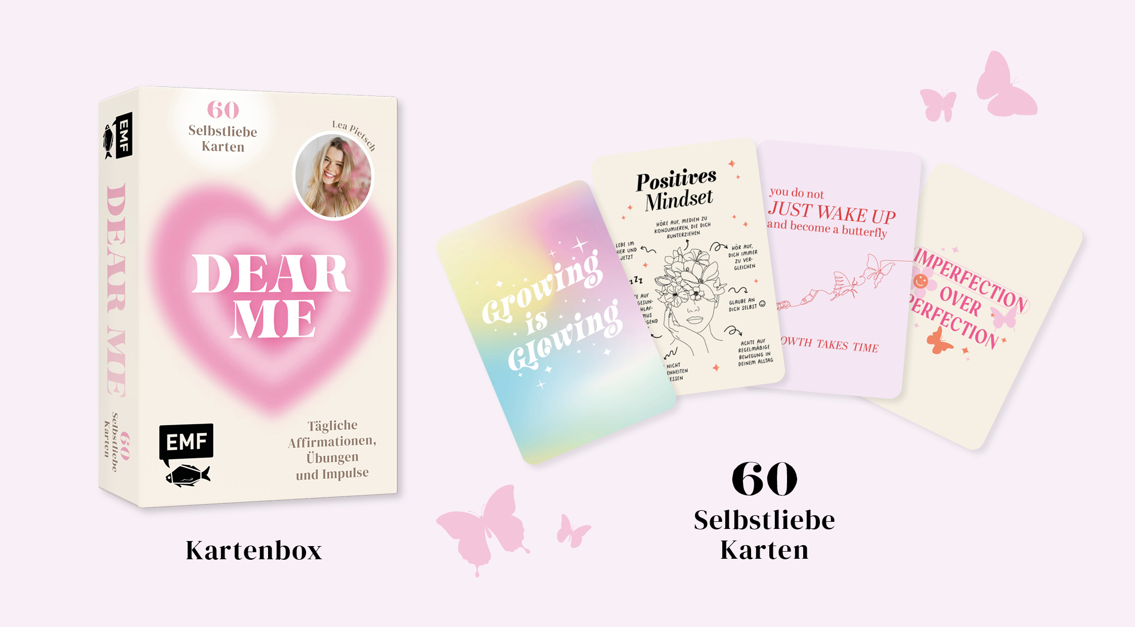 Kartenbox: Dear Me – 60 Motivations-Karten für mehr Selbstliebe