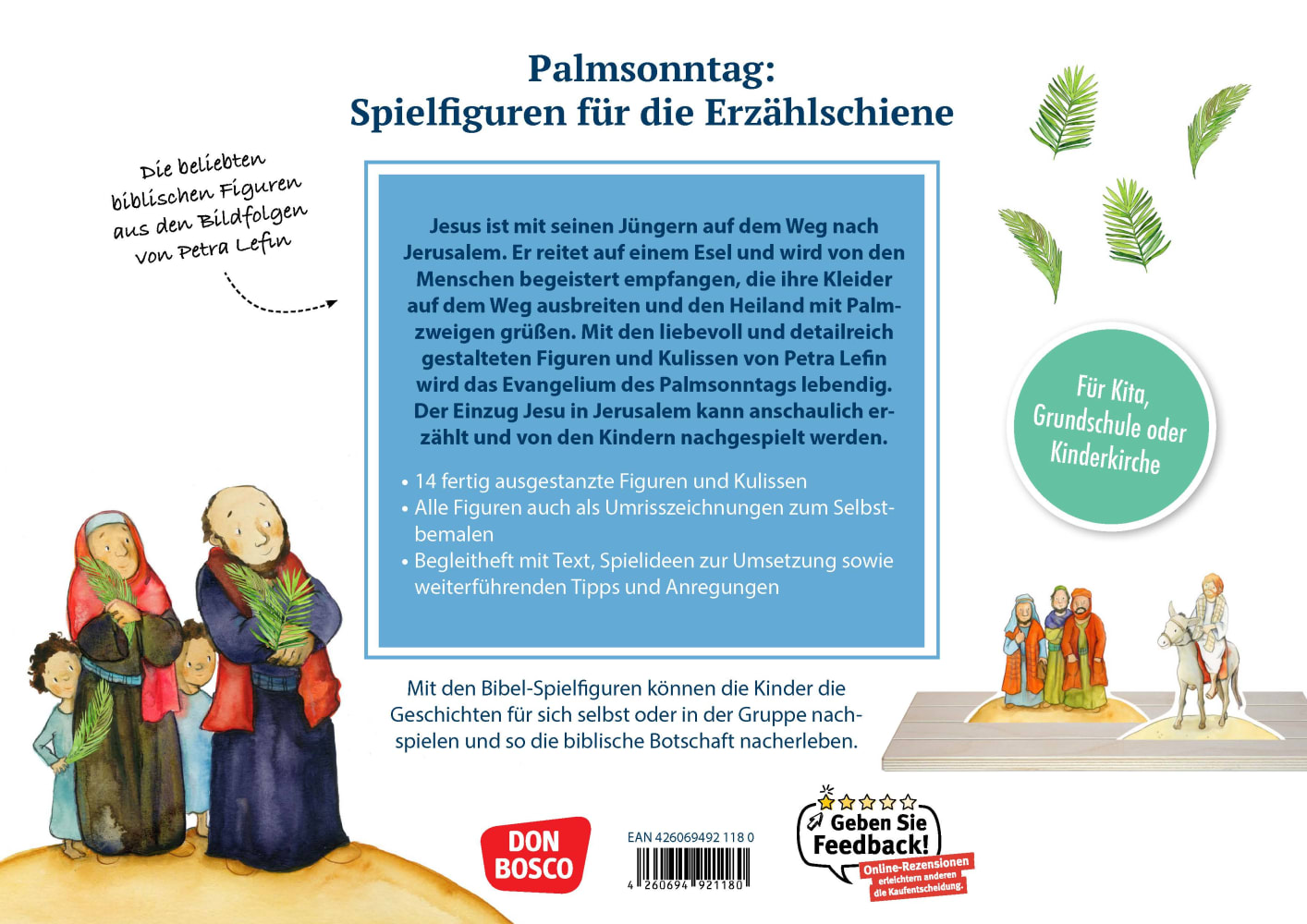 Palmsonntag: Jesus zieht in Jerusalem ein. Erzählschienen-Figurenset