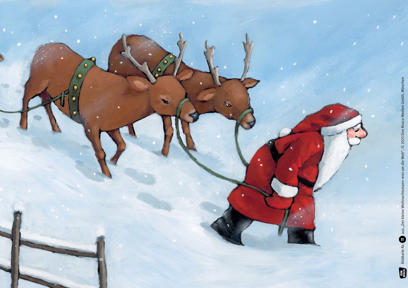 Der kleine Weihnachtsmann reist um die Welt. Kamishibai Bildkartenset