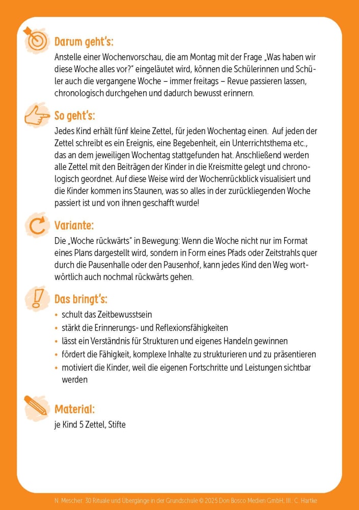 30 Rituale und Übergänge in der Grundschule. Für Orientierung, Sicherheit und Struktur im Schulalltag