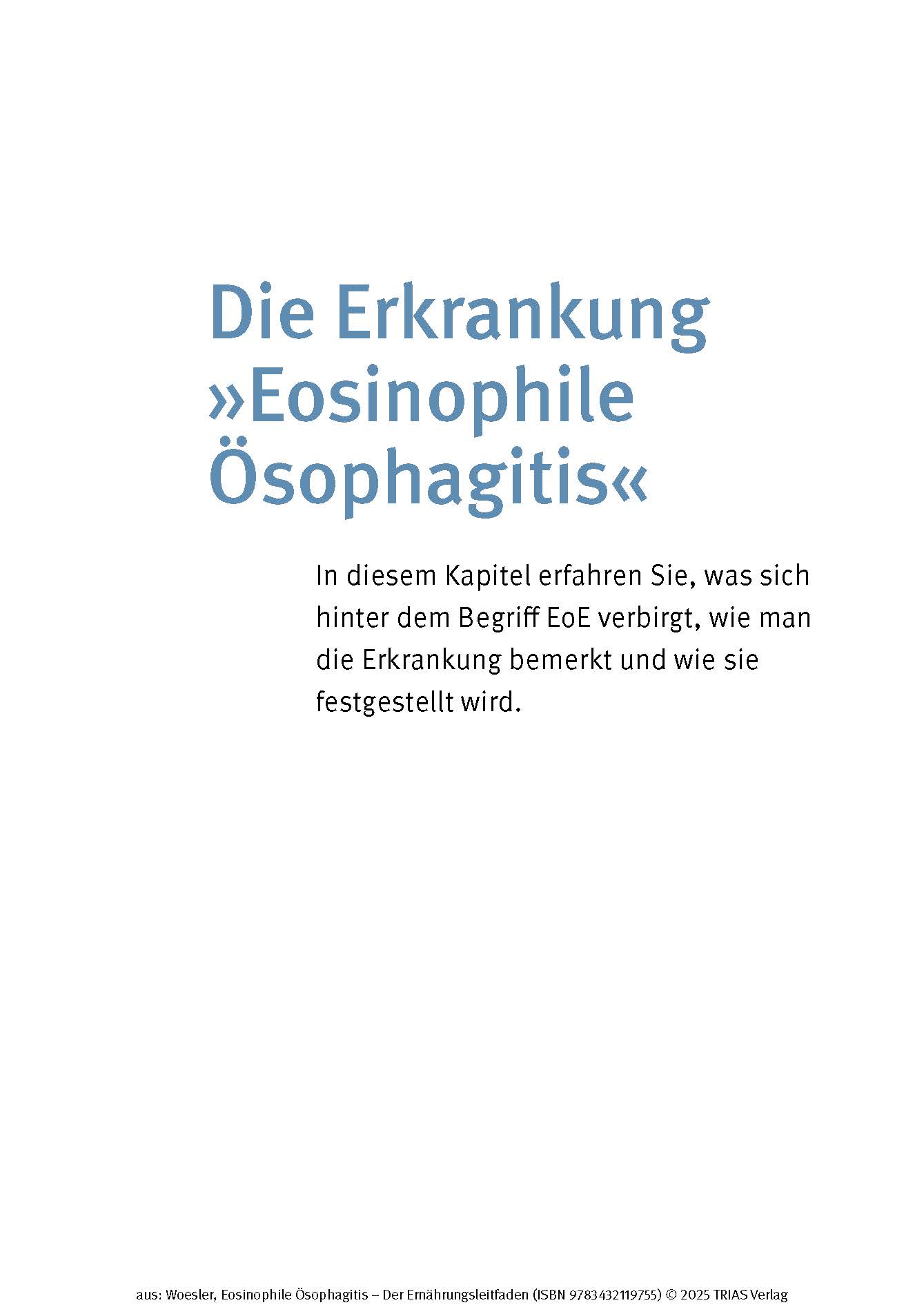 Eosinophile Ösophagitis - Der Ernährungsleitfaden