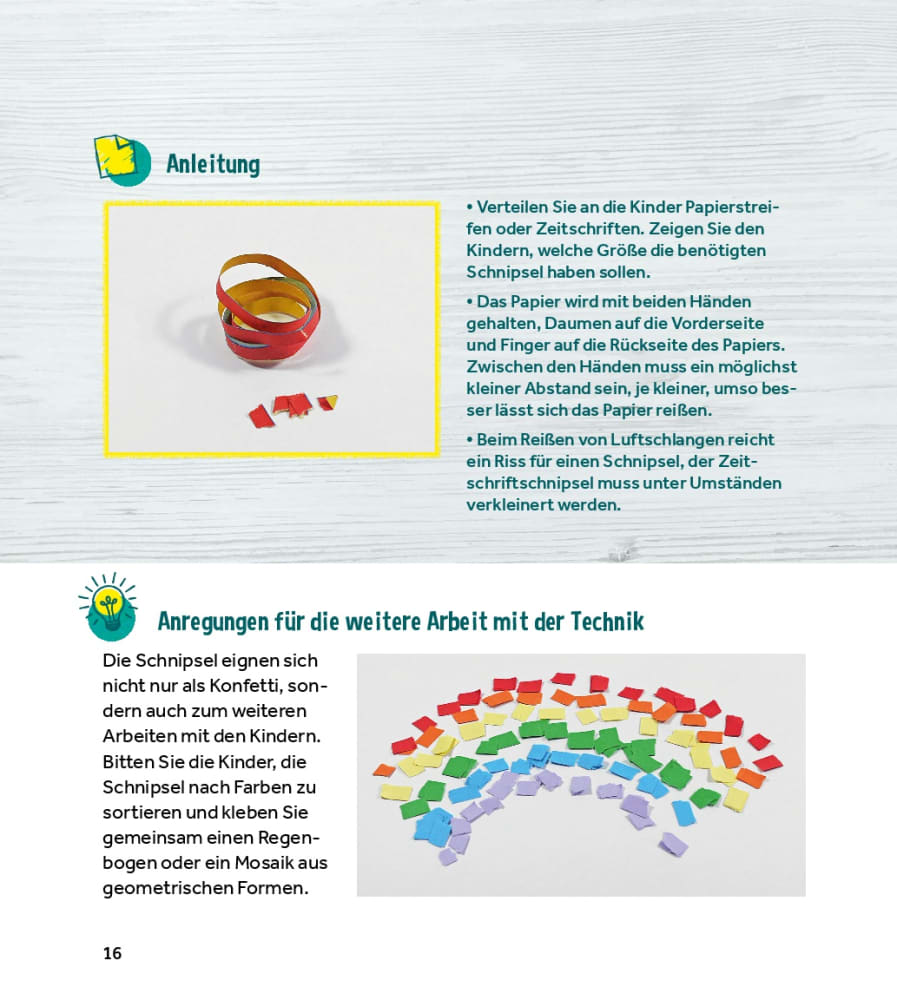 Reißen und Schneiden in der Kita