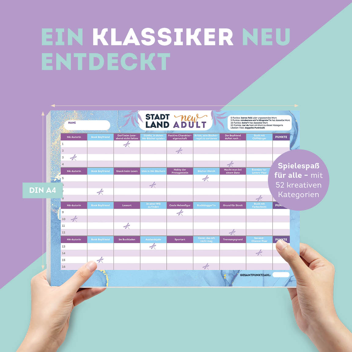 Stadt, Land, New Adult – Der Spieleklassiker für Fans von Enemies to Lovers bis Second Chance