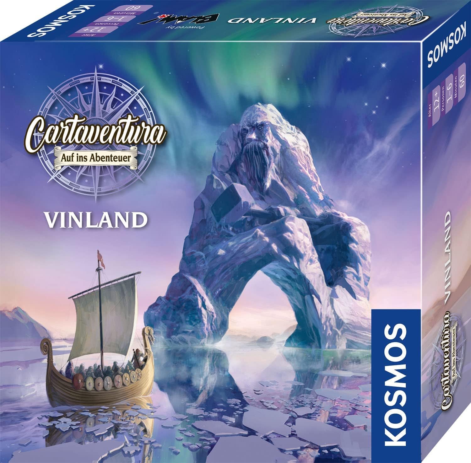 KOSMOS 682538 Cartaventura - Vinland, Abenteuer-Spiel, packendes Gesellschaftsspiel mit Mehreren Enden, für 1-6 Personen, ab 12 