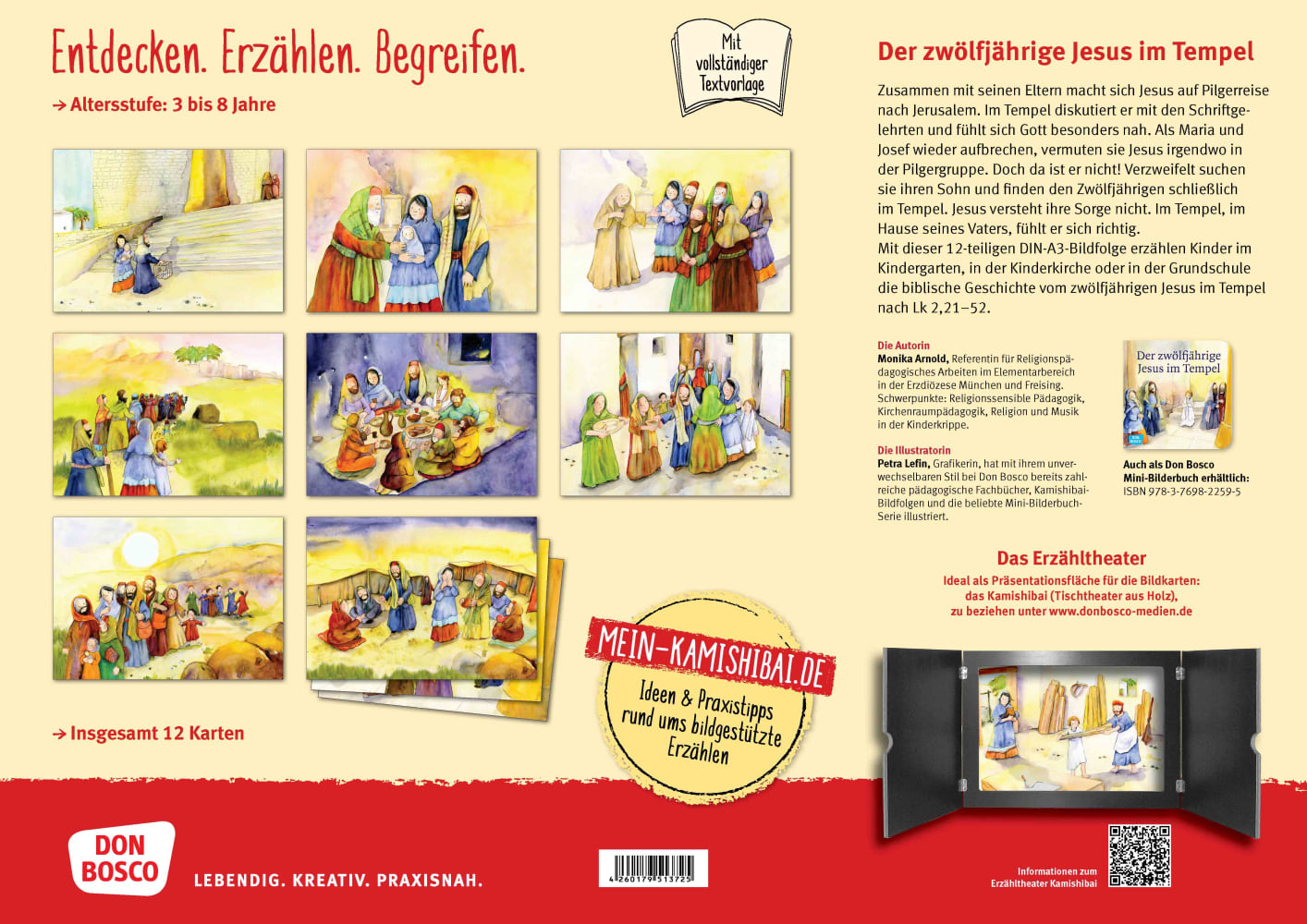 Der zwölfjährige Jesus im Tempel. Kamishibai Bildkartenset.