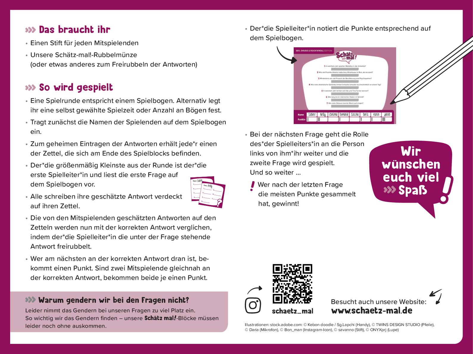 Schätz mal! Sex, Drugs & Rock'n'Roll Offline-Edition