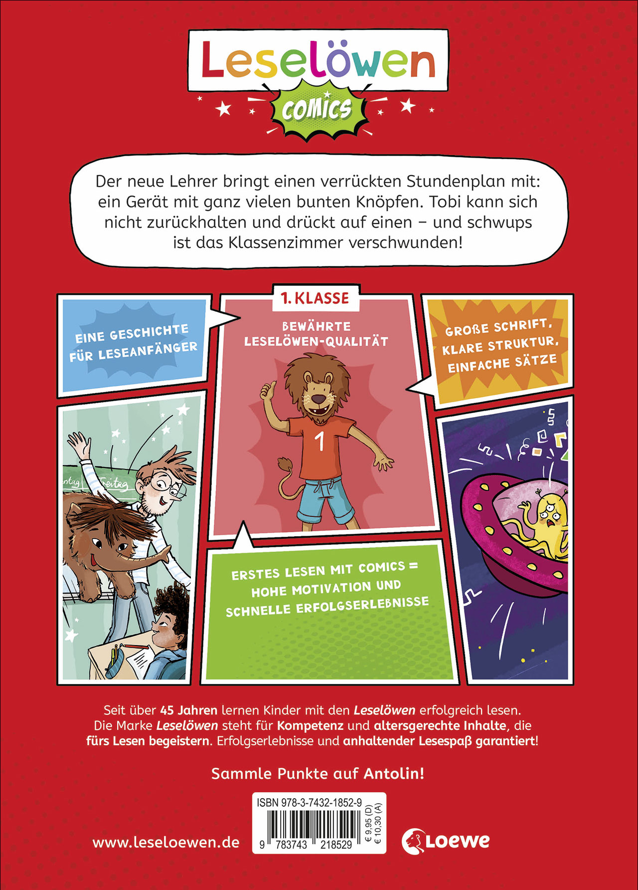 Leselöwen Comics 1. Klasse - Der magische Stundenplan