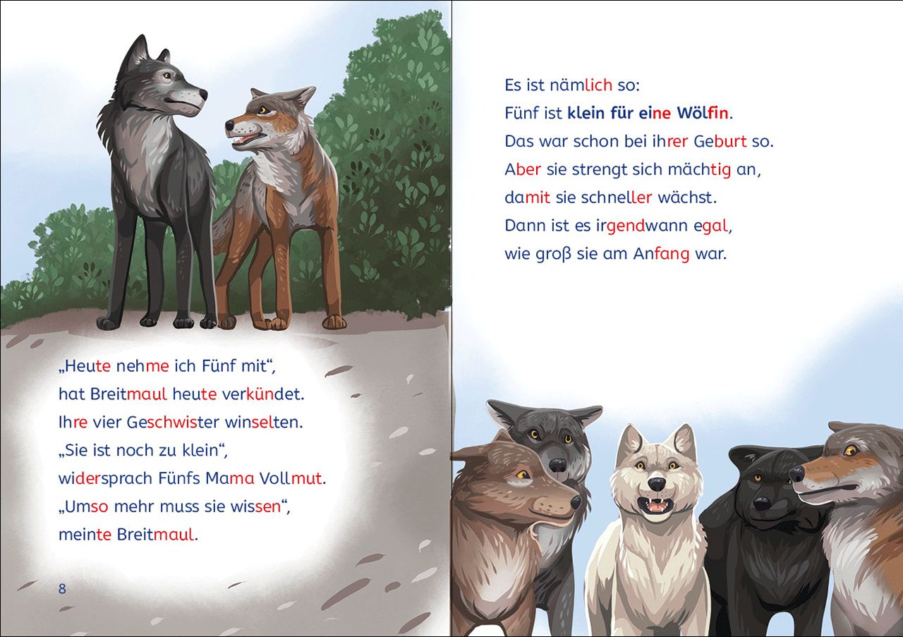 Leselöwen 2. Klasse - Das geheime Leben der Tiere - Die weiße Wölfin in Gefahr