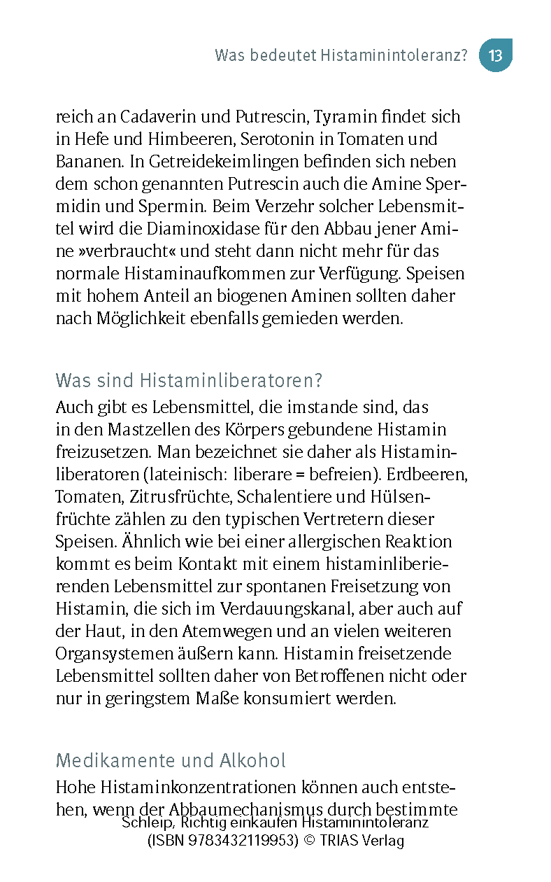 Richtig einkaufen Histamin-Intoleranz