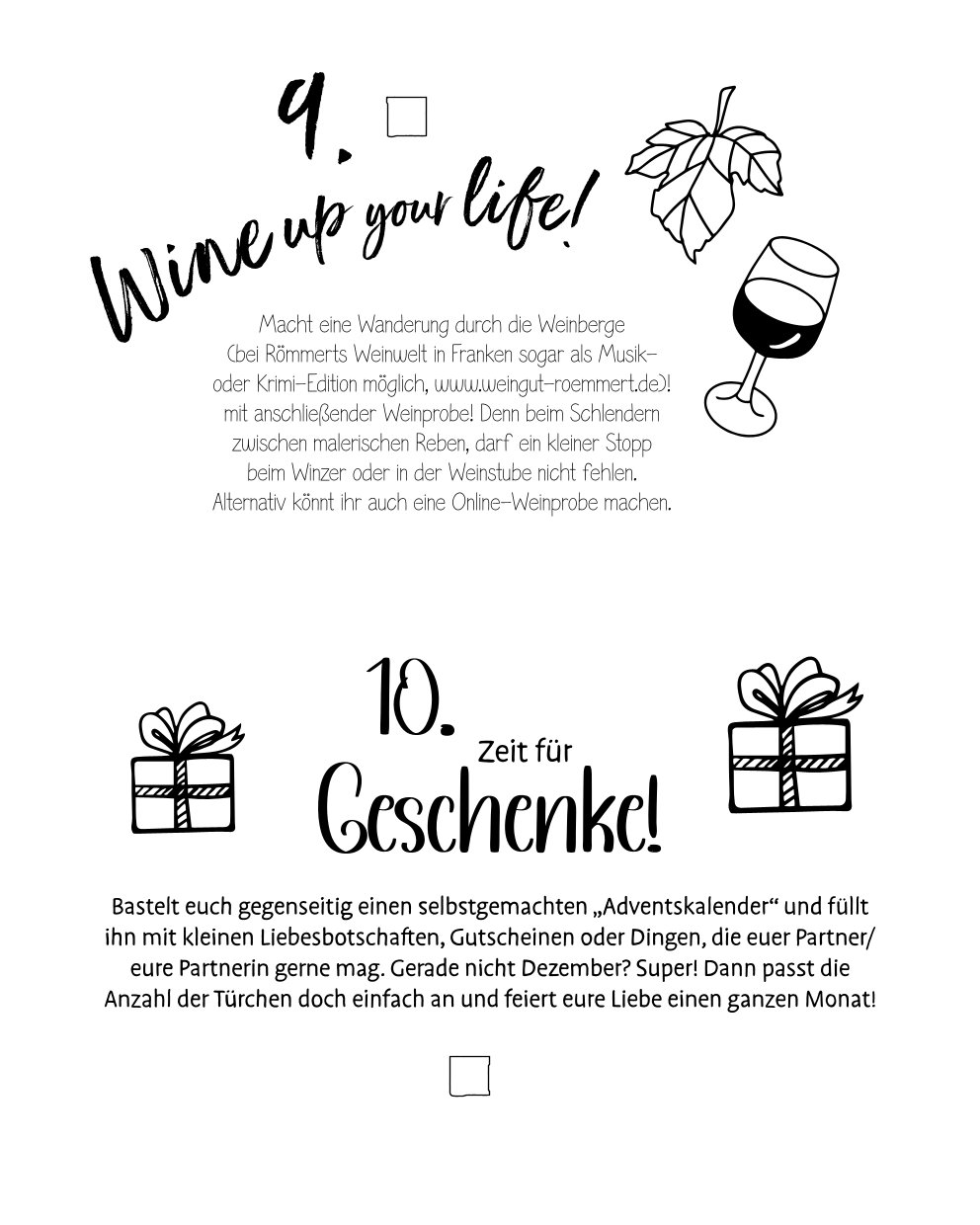 Die NEUE Bucket List für Paare