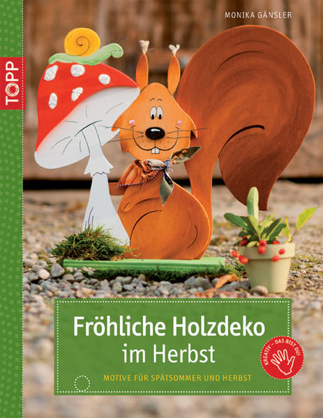 Fröhliche Holzdeko im Herbst