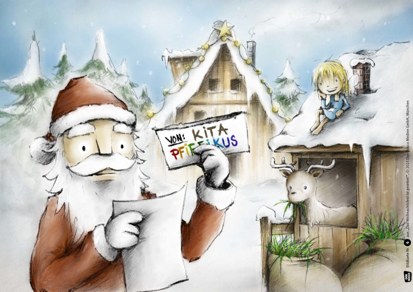 Das Weihnachtsfest ist gerettet! Kamishibai Bildkartenset